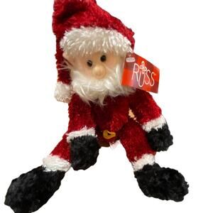 NWT Russ Berrie Glitter Critter Factory Christmas Decor Santa Claus bendable